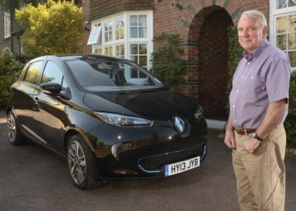 Eddie Pictured standing in front of the Renault ZOE